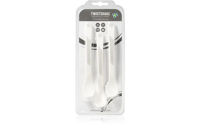 Twistshake White Teaspoon 4 Months 3 Pieces