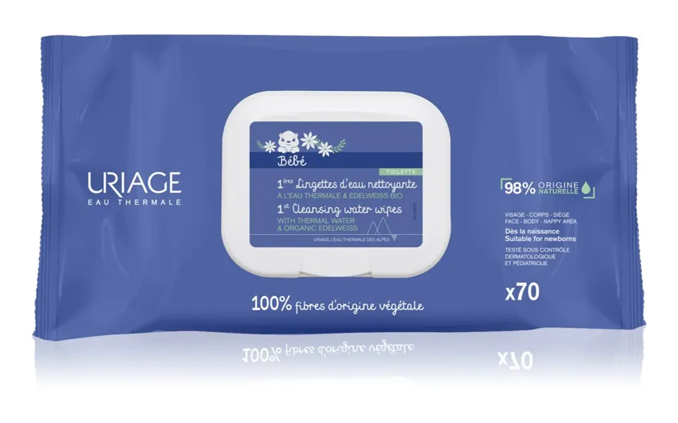 Uriage Bébé 1st Cleansing Wipes With Water X70