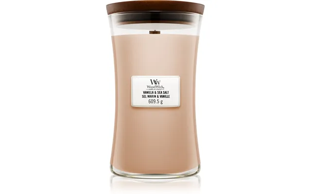 Woodwick Vanilla & Sea Salt Scented Candle With Wooden Wick 609