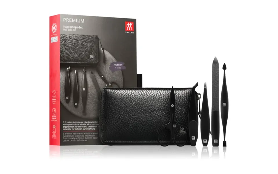 Zwilling Premium Black 5 Piece Men's Manicure Set