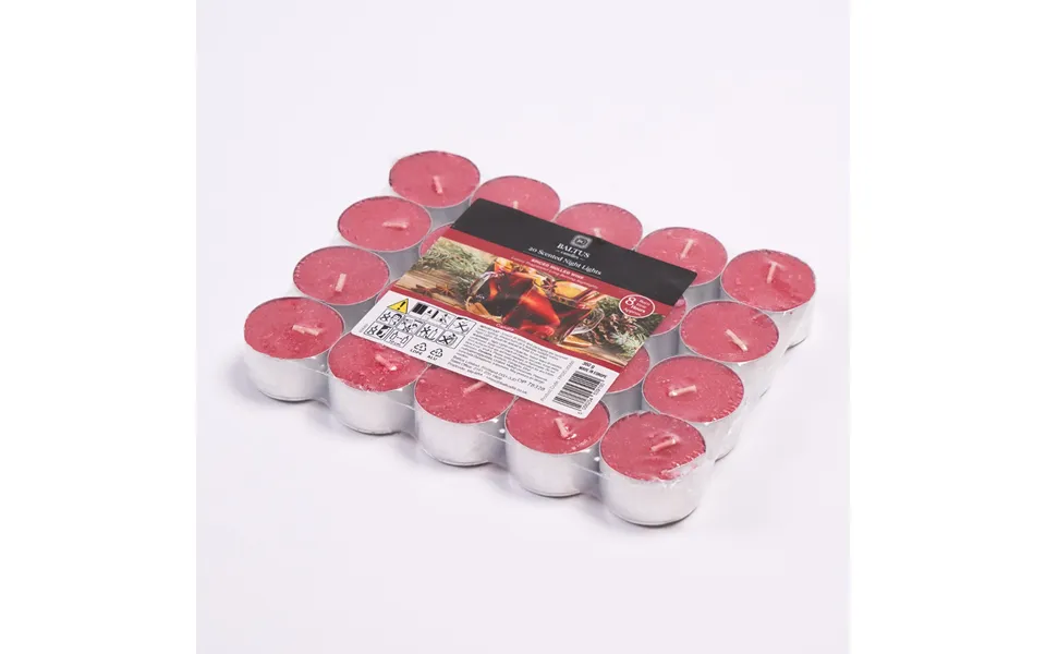 Baltus 20 Pack Mulled Wine Tealights - Red