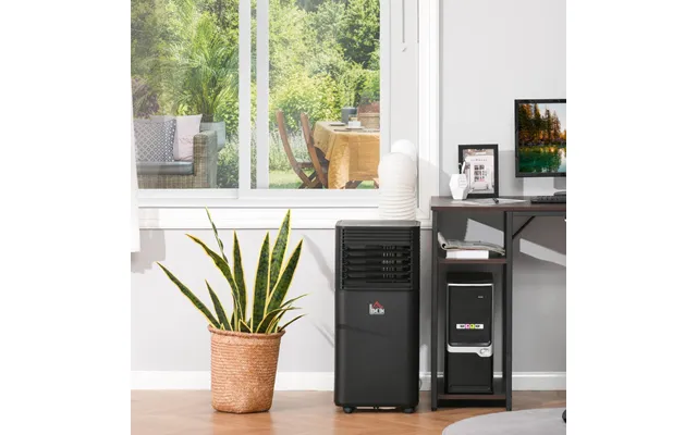 Homcom 4-in-1 Compact Portable Led Air Conditioner Unit - Black