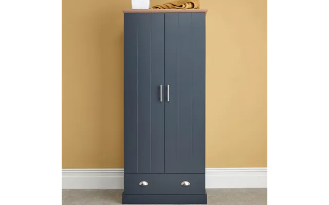 Kenda 2-door 1-drawer Wardrobe - Slate Blue