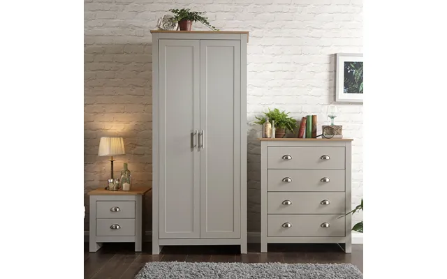 Lancaster 3 Piece Bedroom Furniture Set - Grey
