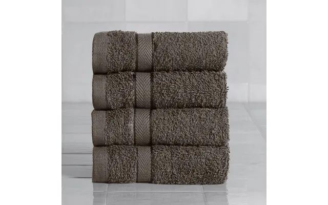Ohs 100% Cotton 4 Pack Face Cloths - Charcoal