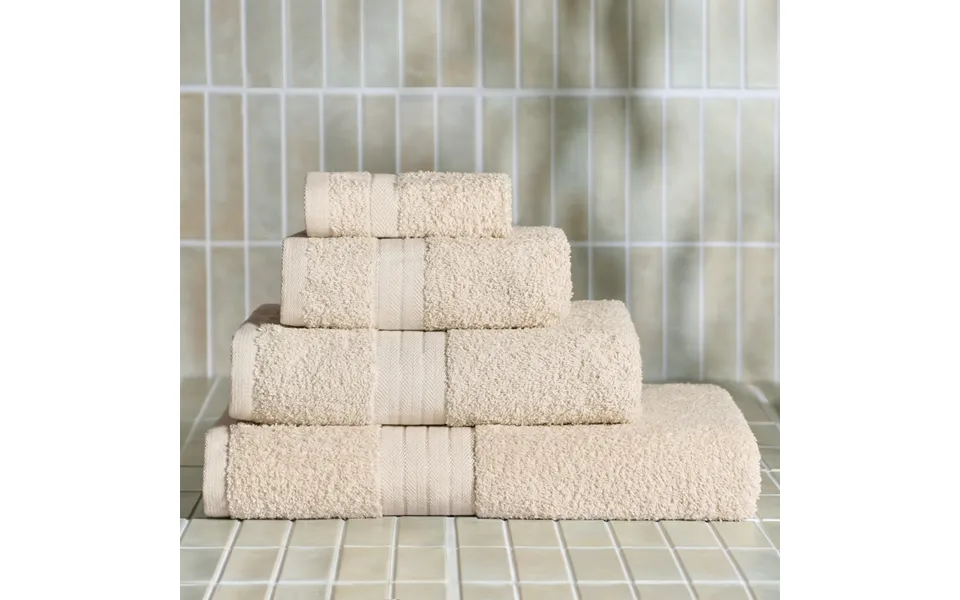 Ohs 100% Cotton Flannel Face Cloth, Beige - 1pc