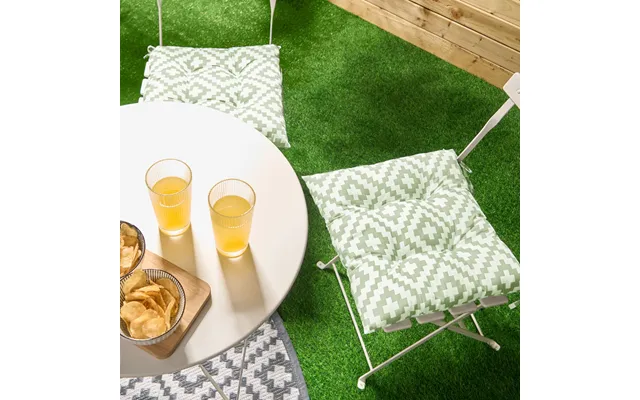 Ohs 2 Pack Indoor Outdoor Geometric Print Seat Pads - Sage