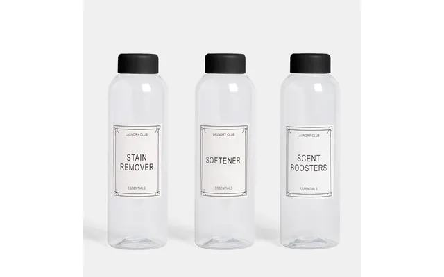 Ohs 3 Pack Laundry Scent Boosters Plastic Jars With Lids - Clear Black