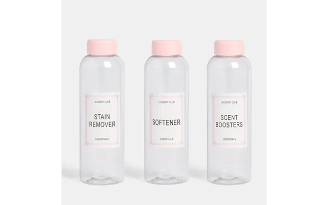 Ohs 3 Pack Laundry Scent Boosters Plastic Jars With Lids - Clear Pink