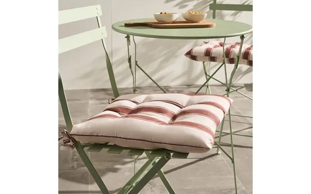 Ohs 4 Pack Indoor Outdoor Stripe Print Seat Pads - Chocolate Cream product image