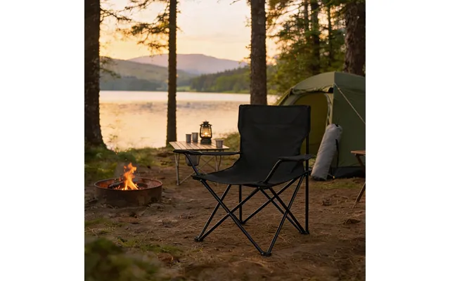 Ohs Adults Foldable Camping Chair - Black