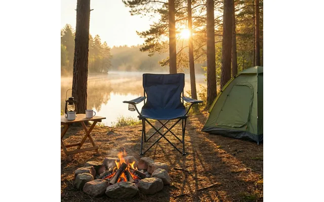 Ohs Adults Foldable Camping Chair - Navy