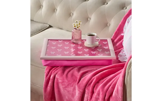 Ohs Bow Print Lap Tray - Hot Pink
