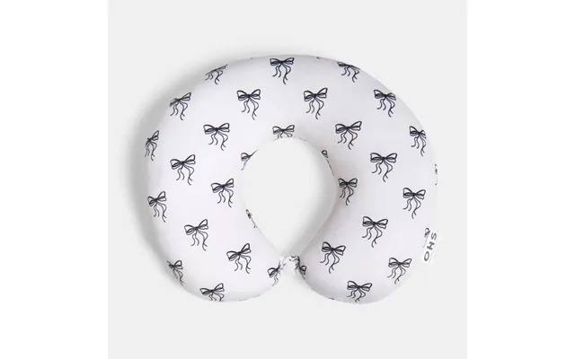 Ohs Bow Print Neck Pillow - Monochrome