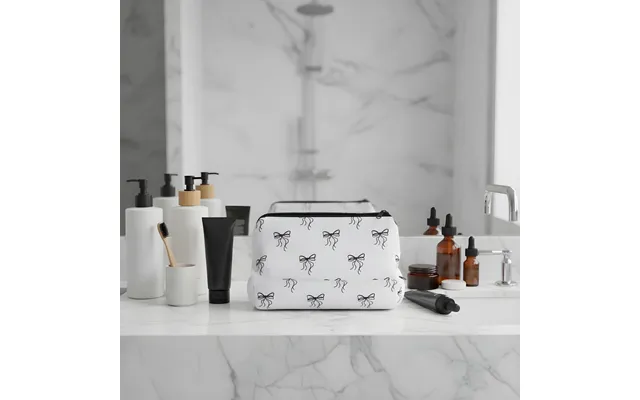 Ohs Bow Print Travel Wash Bag - Monochrome product image
