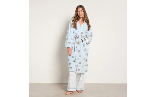 Ohs Breakfast Print Dressing Gown - Blue