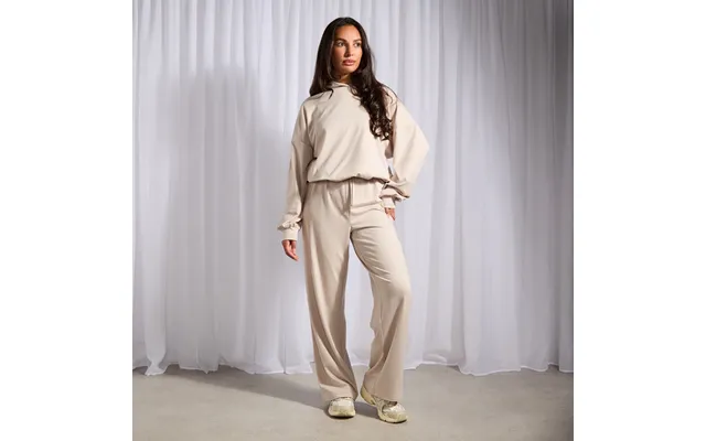 Ohs Bubble Hem Hoodie Loungewear Set, Natural - Small Medium