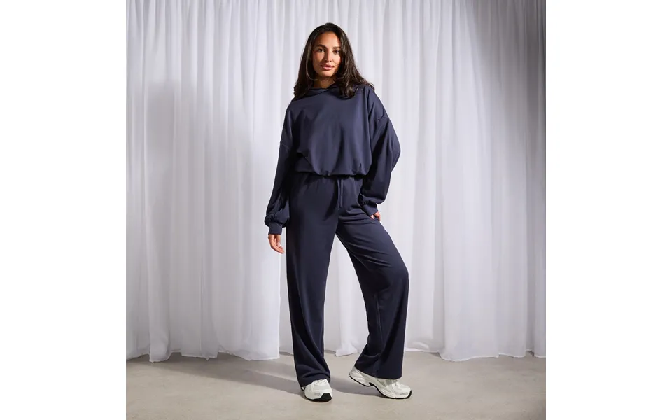 Ohs Bubble Hem Hoodie Loungewear Set, Navy - Small Medium