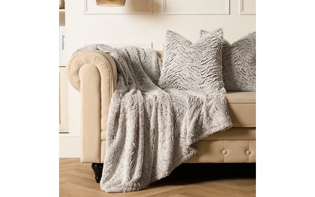 Ohs Faux Fur Two Tone Cushion Covers - Natural