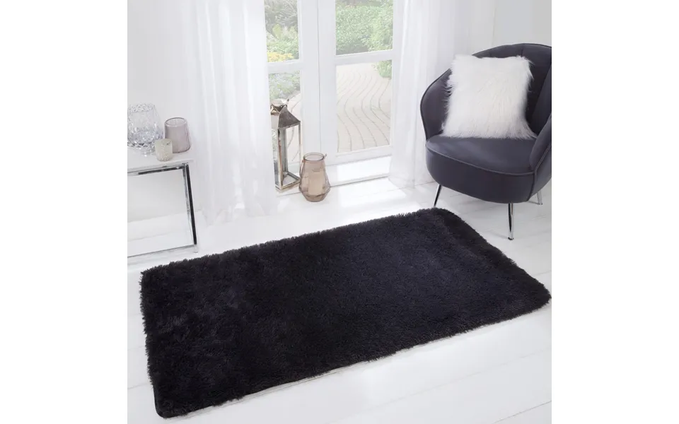 Ohs Fluffy Rug, Charcoal - 80 X 150cm