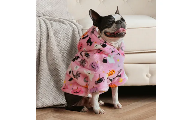 Ohs Halloween Print Dog Hoodie, Blush - Large product image