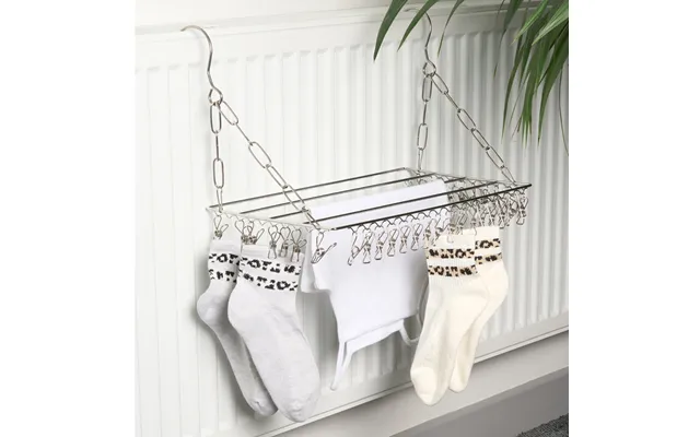 Ohs Hanging Radiator Airer With Pegs - Silver product image