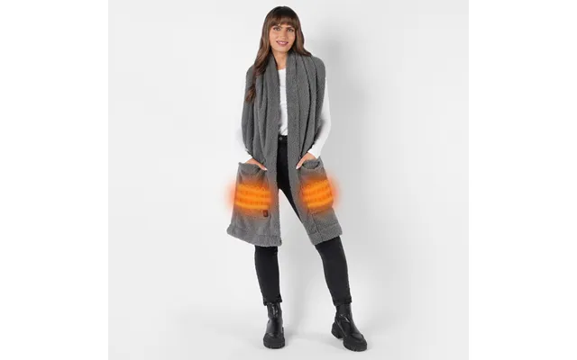 Ohs Heated Teddy Pocket Scarf - Charcoal product image