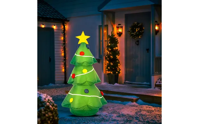 Ohs Indoor Outdoor Self-inflating Tree Light-up Porch Decoration - Green product image