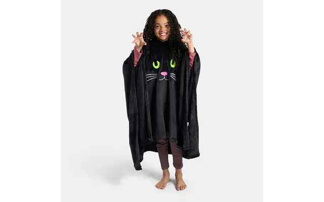 Ohs Kids Novelty Cat Poncho - Black