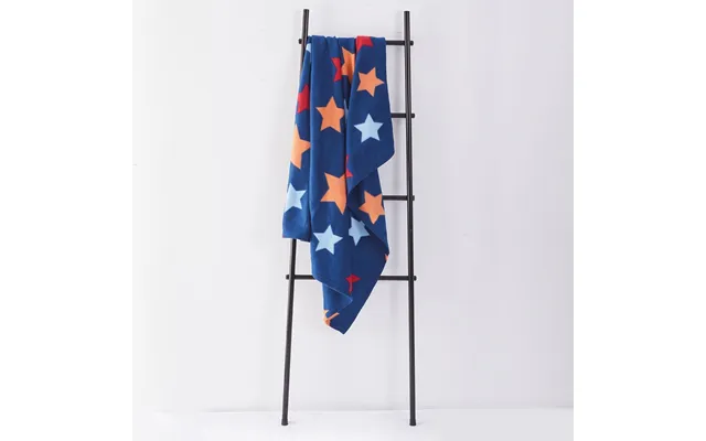 Ohs Kids Star Print Fleece Blanket - Navy