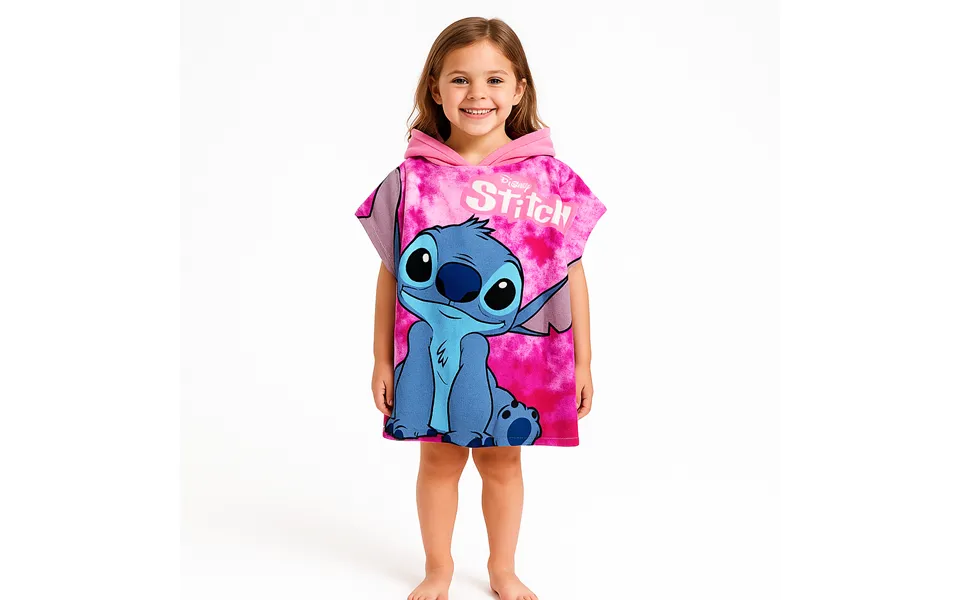 Ohs Kids Stitch Towel Poncho - Pink