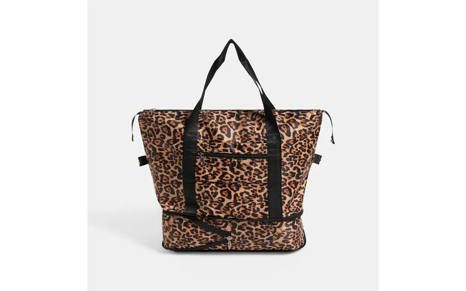 Ohs Leopard Print Overnight Weekend Travel Bag - Natural