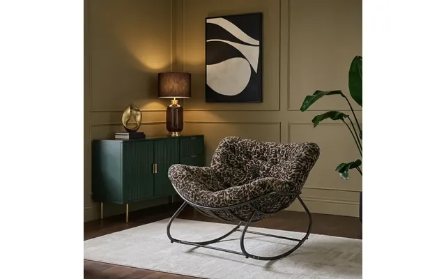 Ohs Leopard Print Rocking Chair - Natural