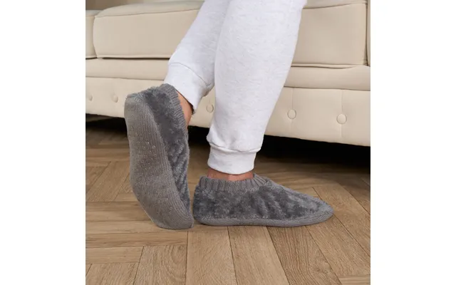 Ohs Men's Teddy Slipper Sock - Charcoal