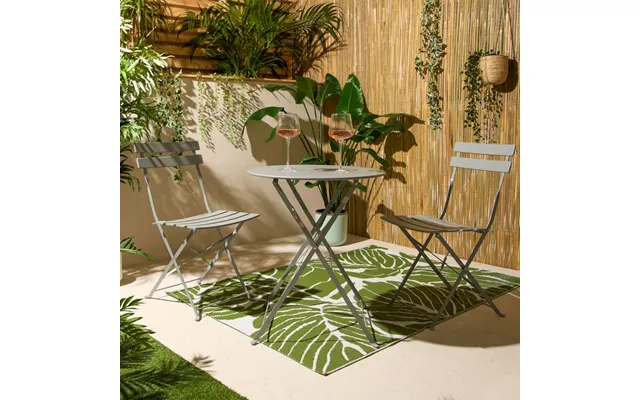 Ohs Metal Bistro Set, 3 Piece - Grey product image