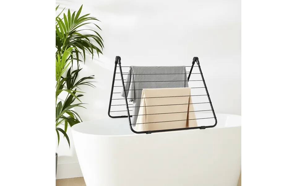 Ohs Over The Bath Clothes Airer - Black