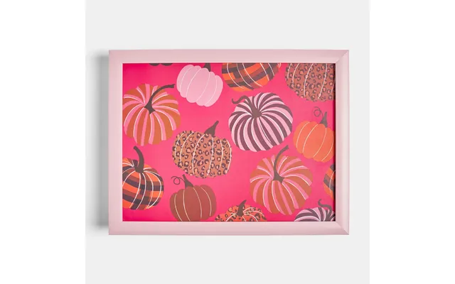 Ohs Pumpkin Print Lap Tray - Hot Pink