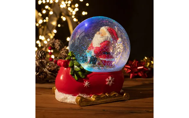 Ohs Santa's Sleigh Light Up Musical Snow Globe - Multi