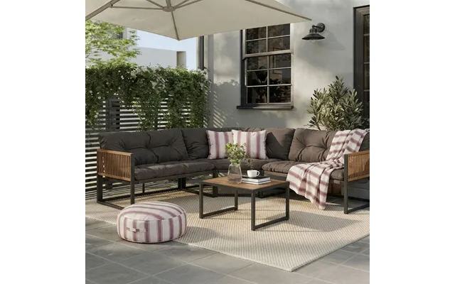Ohs Santorini 5 Seater Corner Sofa Set - Chocolate product image