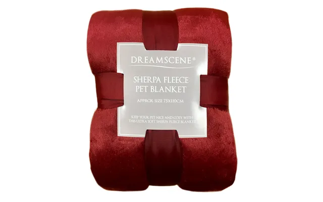 Ohs Sherpa Soft Pet Blanket, Red - 75 X 110cm
