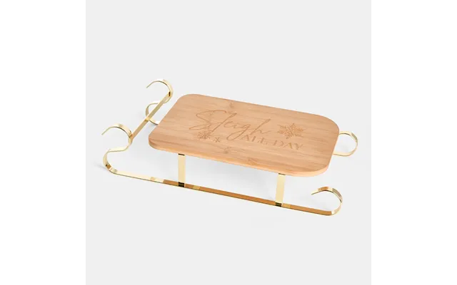Ohs Sleigh Wooden Serving Board - Gold