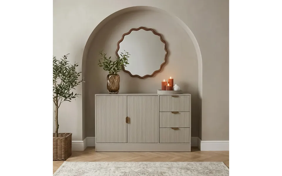 Ohs Solid Ribbed Sideboard - Natural