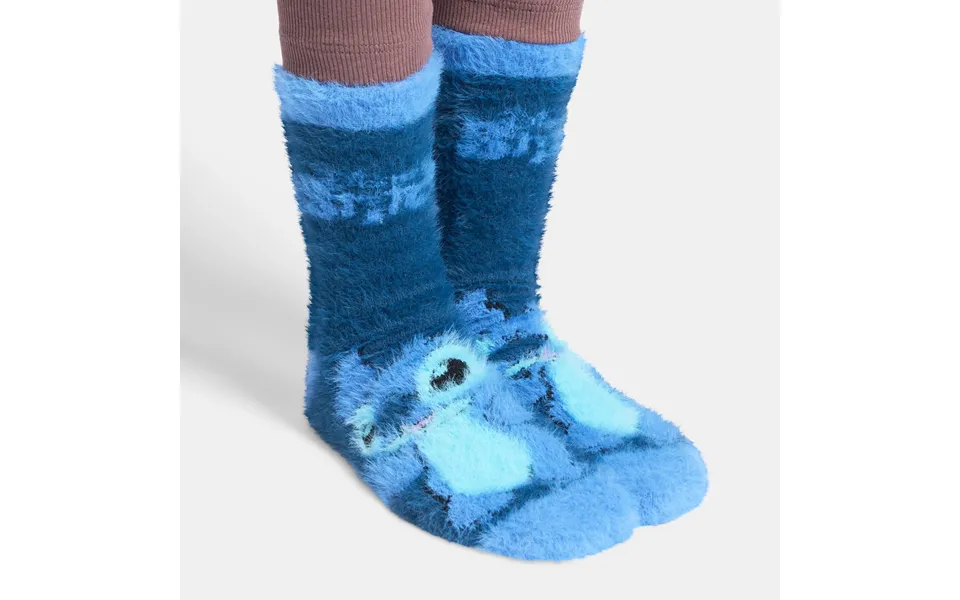 Ohs Stitch Fluffy Socks, Blue - 3 Pack