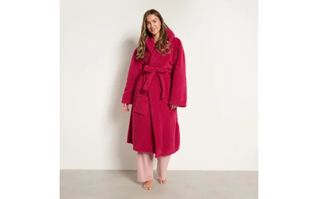 Ohs Teddy Dressing Gown - Berry
