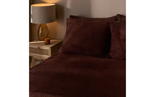 Ohs Teddy Fleece Fitted Sheet, Chocolate - King