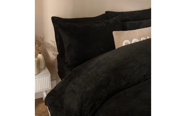 Ohs Teddy Fleece Pillowcases - Black