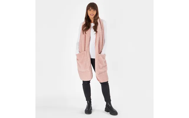 Ohs Teddy Fleece Pocket Scarf - Blush product image