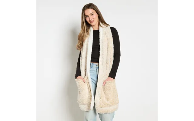 Ohs Teddy Marl Pocket Scarf - Beige product image