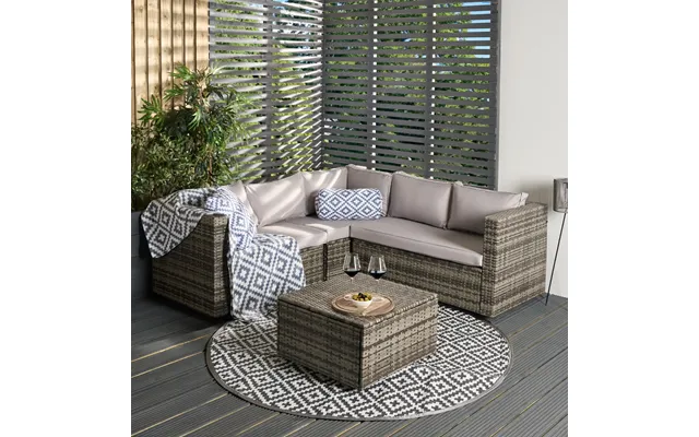 Ohs Tuscany 5 Seater Rattan Sofa Set - Grey product image
