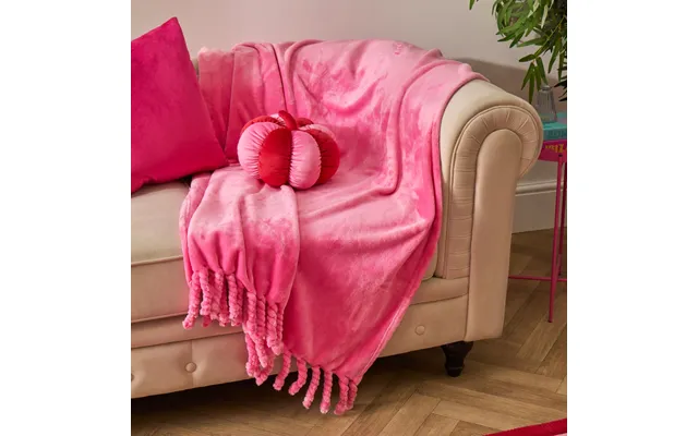 Ohs Ultra Soft Tassel Throw - Hot Pink